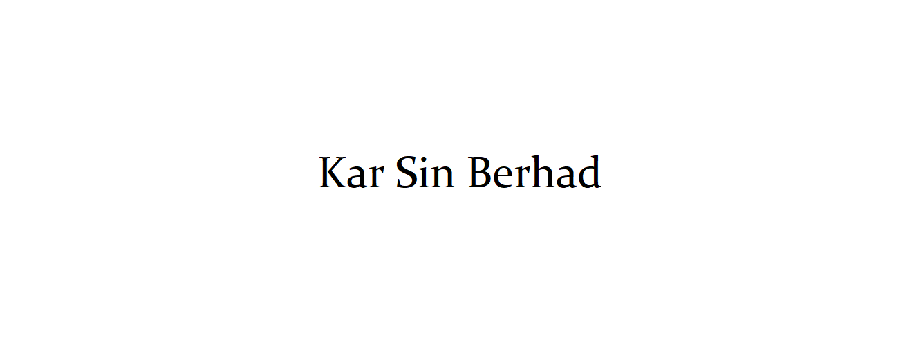 Kar Sin Berhad